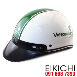 Nón bảo hiểm quảng cáo ngân hàng Vietcombank cực đẹp