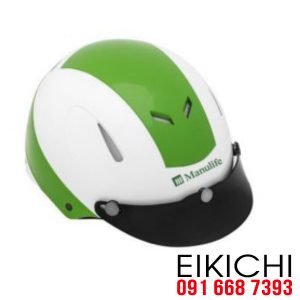 In logo lên nón bảo hiểm quảng cáo theo yêu cầu làm quà tặng khách hàng